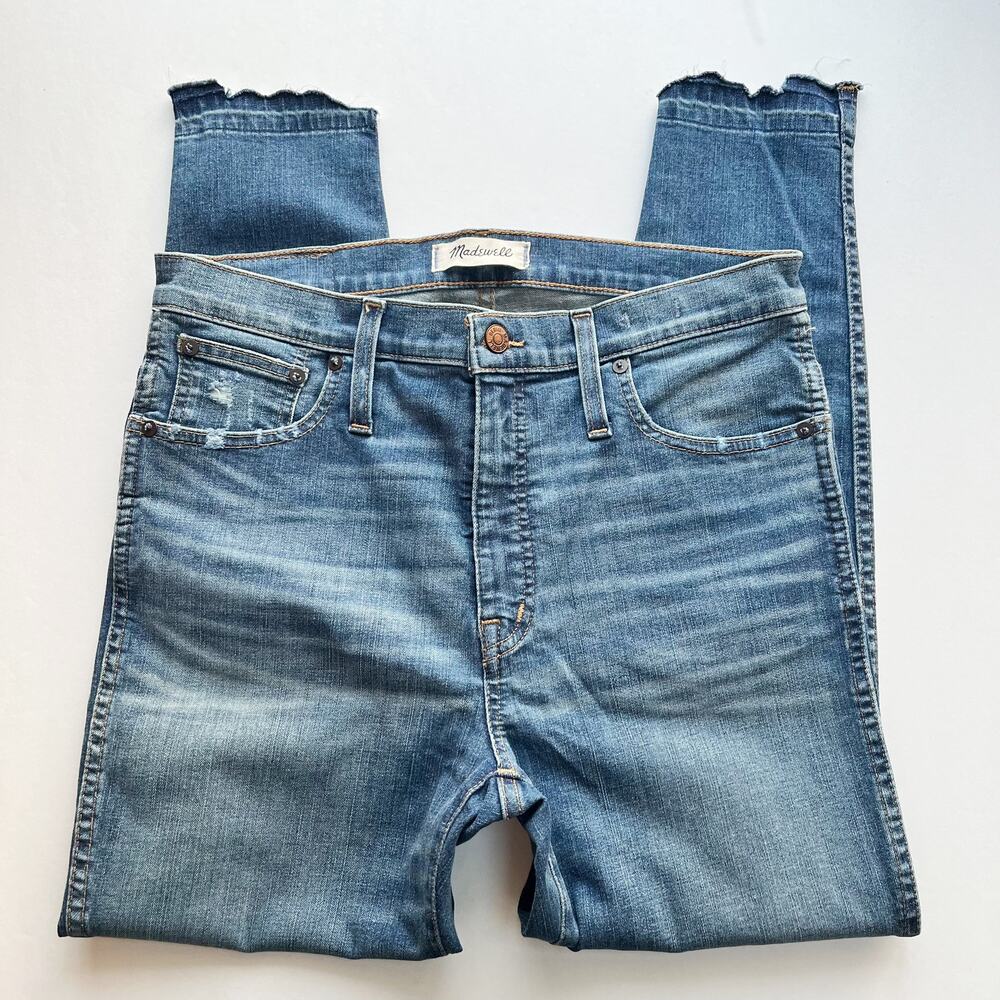 MADEWELL Petite 10" High-Rise Skinny Jeans Drop Step-Hem Everton Super Stretch